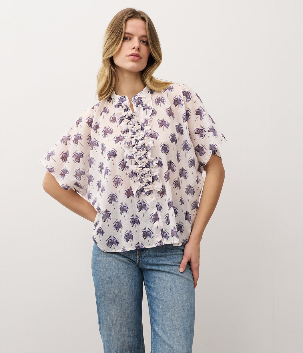 0039Italy cotton batiste blouse Daisy