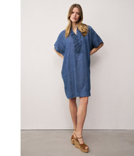 Load the image into the gallery viewer, 0039Italy Denim Lyocell-Leinen Kleid Daisy
