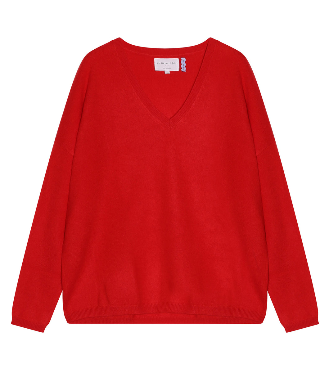 Les tricots de Léa Cashmere Sweater Monjako V-neck