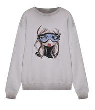 Load the image into the gallery viewer, Railin cotton blend jumper Art Edition Lilli Grill round neck long sleeve
